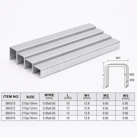 Agrafes couronnées industrielles HARDEN 21Ga en acier à tige lisse, revêtement zinc