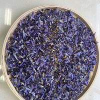Fleurs de lotus bleues séchées fermentées et cuites à la vapeur, thé mélangé Nymphaea Caerulea en vrac, emballé sous vide, thé fleuri frais et brut en vrac