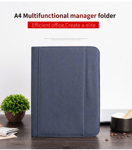 Wholesale Customized A4 <strong>Document</strong> File Folder Business Blue Fabric Canvas Zipper Portfolio With Phone - Product Image 2