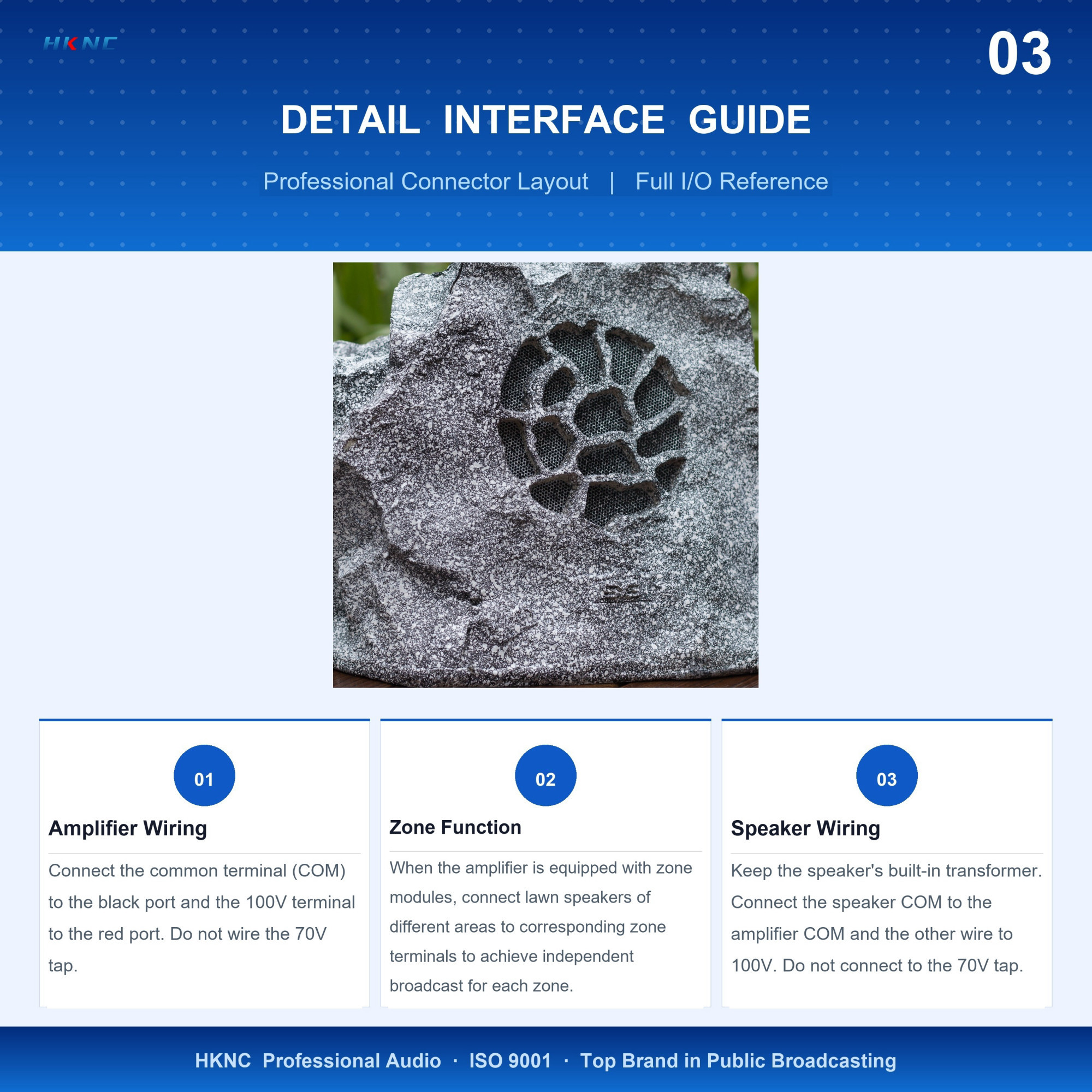 HKNC S-603 Faux Rock Lawn Speaker 30W 70V 100V Waterproof Outdoor Garden Landscape Speaker · image 4