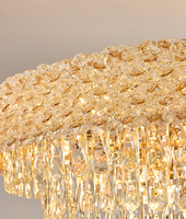 Lustre en cristal K9 de luxe pour salon, lampe suspendue pour salle à manger, plafonnier nordique pour chambre à coucher, luminaire suspendu