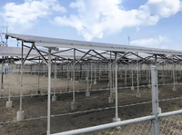 Support au sol en alliage d'aluminium léger pour fermes solaires, cadre résistant à la corrosion, inclinaison réglable, fondation en béton PV