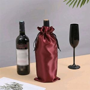 Bolsa de Vino Personalizada con Logotipo, Bolsa de Satén con Cordón para Vino, Bolsa de Transporte para Botellas con Bolsa de Regalo Personalizada para Vino - Product Image 5