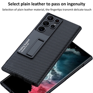 Funda trasera de cuero sintético para Samsung Galaxy S23 Ultra <span class=keywords><strong>S23Plus</strong></span>, carcasa protectora completa suave con soporte para ranura para bolígrafo - Product Image 6