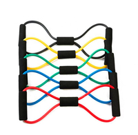 Bande de résistance en forme de 8, bande d'entraînement de résistance, corde d'entraînement, sangles d'exercice, tube pour la maison et la salle de sport