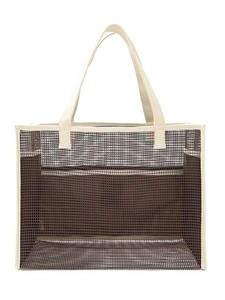 Vente en gros de maille personnalisée Sac à main de rangement pour cosmétiques à bandoulière pour femmes Sac de course Sac fourre-tout de plage de voyage pour les activités de plein air - Product Image 2