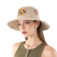 Nouveau Chapeau Bob Non-Tissé USA Eagle Paper Édition Anniversaire 2026 à Large Bord Protection Solaire avec Sangle Mentonnière Unisexe pour Activités de Plein Air