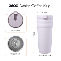 Vaso Térmico de Acero Inoxidable de Doble Pared con Aislamiento al Vacío, Diseño de Nube, Tapa para Beber Directo, Precio de Fábrica, Personalizable, para Viajes