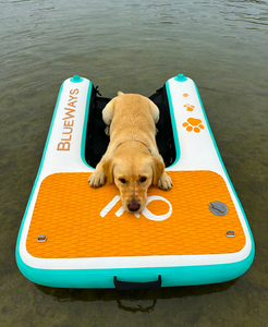 इंफ्लेटेबल डॉग बोट रैंप पीवीसी नॉन-स्लिप फ्लोटिंग प्लेटफॉर्म और पूल झील डॉक तालाब के लिए पंक - Product Image 1