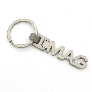 <b>Custom</b> Metal <b>Keychain</b> Misty Nickel Plated Letter 2D Customized Design Key Chain Metal Zinc Alloy Keyring - Product Image 1