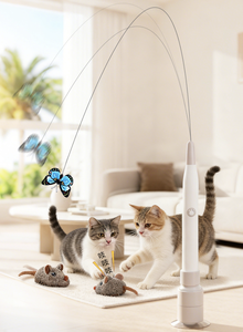 Smart <strong>Cat</strong> Teaser <strong>Wand</strong> with Automatic Fluttering Motion to Stimulate Hunting Instinct - Product Image 2