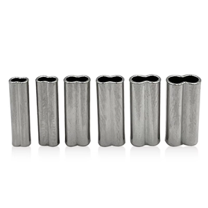 مجموعة أكمام حلقية صغيرة 100 قطعة نحاسية للتجعيد موصلات أنابيب خط الصيد أكياس نحاسية مزدوجة البرميل للتجعيد - Product Image 1