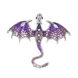 Collar con Colgante de Dragón de Fábrica con 21 Años de Experiencia, Joyería Gótica de Fantasía con Esmalte y Cristal - Product Image 5