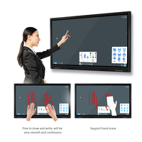 Pizarra Interactiva Inteligente de 55, 65 y 86 Pulgadas, Pantalla LCD 4K Antirreflejo, Cámara IA de 40MP, Táctil de 20/40 Puntos para Aulas y Salas de Conferencias