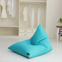 Salon pouf Offre Spéciale personnalisé bleu ciel étanche triangle lin pouf doux pouf chaise