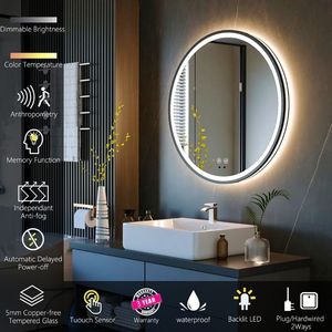 Led cảm ứng cảm biến rửa bồn tắm gương với demister Pad khách sạn dự án phòng tắm thiết kế vòng gương với 6000K LED ánh sáng - Product Image 5