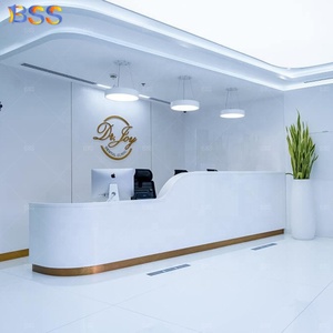 Decoración de mesa para oficina, diseño creativo de lujo, sastrería, estilo L, mármol blanco, mesa de odontología para oficina - Product Image 6