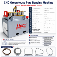 Machine à cintrer les tubes CNC à 9 rouleaux de 5,5 kW avec moteur servo de 3,8 kW pour les structures de serres