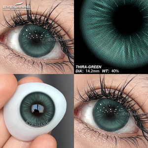 Lentilles de contact colorées vertes effrayantes Eyeshare 14,5 mm, 2 pièces, lentilles cosmétiques pour Halloween et cosplay - Product Image 6