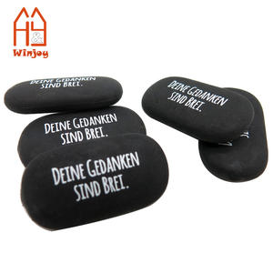Großhandel/Custom Black TPR Oval Soft Eraser Gummi für Schul büro Kunst Zeichnung Personal isierte Logo Print Mini Seife Kiesel Form - Product Image 3