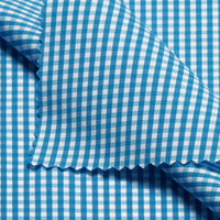 Tissu extensible teint en fil de coton, nylon et élasthanne, tissé à rayures et à carreaux, pour chemises homme et femme