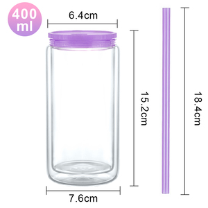 Đôi Tường Long Lanh Tự Làm 12 16 <span class=keywords><strong>20</strong></span> Oz Thăng Hoa Tuyết Globe Borosilicate Glass Tumbler Cốc Cà Phê Bia Có Thể Hình Dạng Ly Với Rơm - Product Image 4