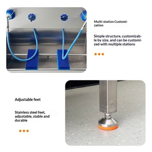 Nettoyeur de bottes manuel en acier inoxydable pour usine alimentaire, abattoir, atelier sans poussière, équipement de nettoyage de chaussures et de bottes de pluie - Product Image 3