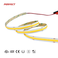 Bande LED COB à couleur unique, 2700K/3000K/4500K/6500K, 24V, 130LM/W, efficacité sans points lumineux, pour éclairage de plafond de chambre à coucher, vente chaude aux États-Unis