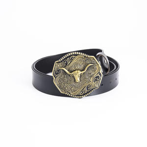 Hebilla de cinturón automática redonda para hombre, patrón de toro Tau occidental Popular de moda personalizada de fábrica - Product Image 6