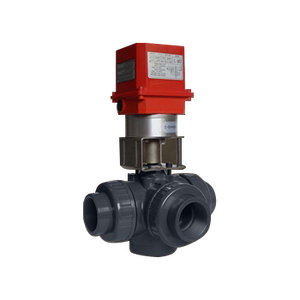 PVC Plastic Pneumatic Actuator Ball Valves NPT Connection ISO5211 Mounting Pad Actuator Base DN50 - Product Image 1