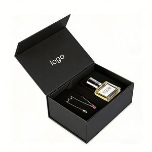 Factory Direct Customizable Free Design Black Gray Board <b>Gift</b> <b>Box</b> Premium Ideal for Beauty Jewelry Packaging - Product Image 1