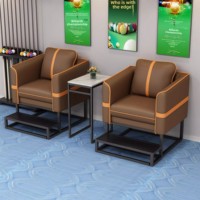 Canapé simple pour salle de billard, fauteuil de visionnage en cuir, une place, usage commercial, design moderne, application pour salle de billard, canapé spécial