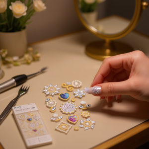 Set di Adesivi con Strass Lucidi Ilan 39022-1 per Decorazioni Nail Art - Product Image 2