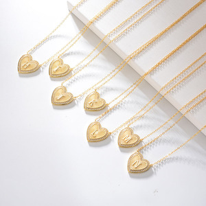 Collier tendance De marque geneva en argent, bijoux avec lettres en Zircon, incrusté De diamants, lumière solaire, Initial De cœur, cadeau pour femme - Product Image 4