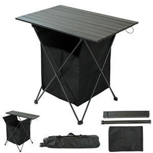 Outdoor Portable Lightweight Picnic Travel Hiking <b>Collapsible</b> <b>Small</b> Compact Camping <b>Table</b> With Oxford Storage - Product Image 5