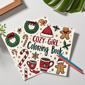 Livre de <span class=keywords><strong>coloriage</strong></span> de Noël Cosy Girl-Modèles de <span class=keywords><strong>pain</strong></span> <span class=keywords><strong>d</strong></span>'<span class=keywords><strong>épice</strong></span> et de chapeau de Père Noël Livre de <span class=keywords><strong>coloriage</strong></span> de vacances de 24 pages pour un plaisir festif - Product Image 2