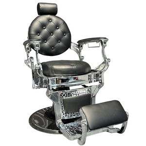 Chaise de Barbier Royale Style Ancien Robuste pour Salon de Coiffure, Livraison Rapide, Peut Supporter 400 kg - Product Image 1