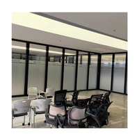 Cloisons de bureau en verre trempé givré de haute qualité, design moderne, 85 mm d'épaisseur, avec cadre en aluminium, pour salle de conférence, école