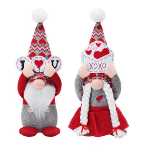 Gesichtslose Gnome-Plüschpuppe Buffalo-Platte nordische Gnome-Land-Gottespuppe Halloween Weihnachten Valentinsgeschenke Valentinstag Dekor - Product Image 1