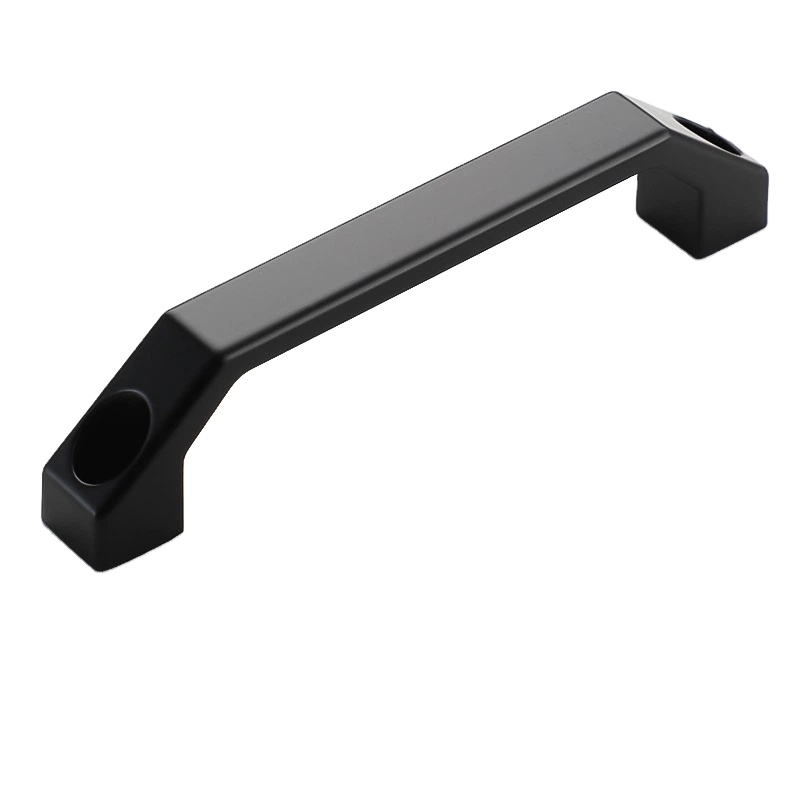Aluminum Alloy Wardrobe Cabinet Door Handle Modern Europe Simple Design Aluminum Anodized Black Finish
