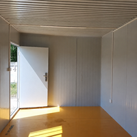 Caseta de Jardín Prefabricada, Casa Modular con Puerta y Ventanas de Vidrio, Caseta de Almacenamiento Exterior para Oficina en el Patio Trasero y Almacenamiento de Herramientas