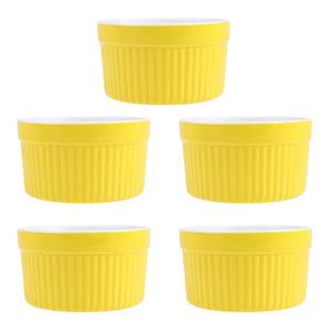 Plat à pudding rond en céramique blanche rayée, durable, <span class=keywords><strong>pour</strong></span> la cuisine, avec motif imprimé, en grès, idéal <span class=keywords><strong>pour</strong></span> la cuisson - Product Image 6