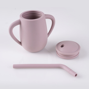 Baby Feeding Training <strong>Cup</strong> With Straw <strong>Collapsible</strong> Silicone Baby Sippy <strong>Cup</strong> Bottle With Lid - Product Image 4