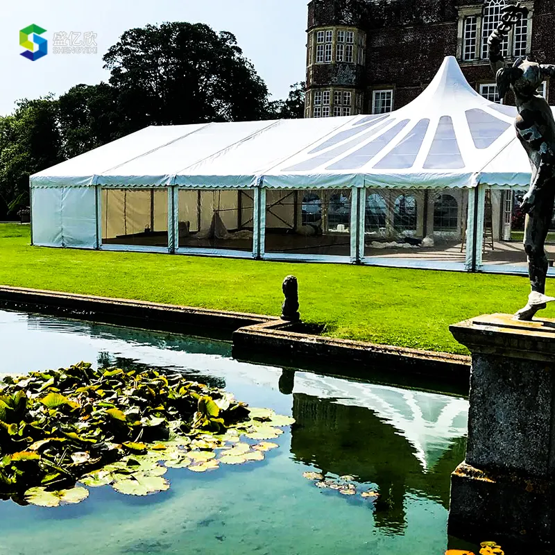 500 tempat duduk portabel pernikahan jamuan Marquee jelas tenda acara dengan AC