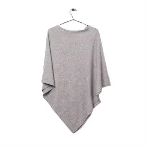 90% Wool 10% Cashmere Knitted Shawl/Scarf Luxury Solid Poncho Women Soft Comfortable Customized Logo