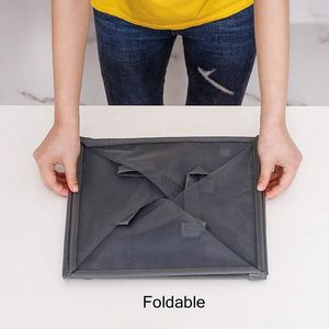 Portable <b>Foldable</b> Kids <b>Laundry</b> <b>Basket</b> with Handle Large Capacity Mesh Collapsible Dirty <b>Laundry</b> Storage Reusable for Baby's Room - Product Image 6