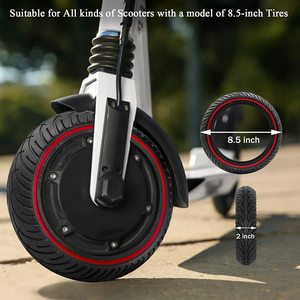 Pneus nid d'abeille en caoutchouc solide pour scooter 8 1/2*2 pouces adaptés aux pneus conçus pour absorber les chocs Mi <span class=keywords><strong>M365</strong></span> / Por - Product Image 4
