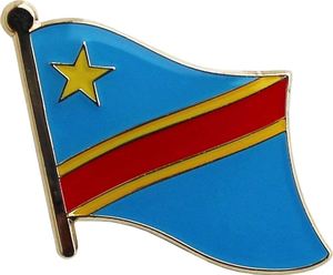 Badge drapeau de la République démocratique du Congo en alliage de zinc, broche pour décoration de vêtements, procédé de goutte de colle, artisanat métallique - Product Image 1