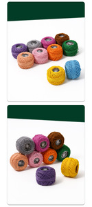 Fil de <span class=keywords><strong>coton</strong></span> perlé, fil <span class=keywords><strong>à</strong></span> <span class=keywords><strong>crocheter</strong></span>, perle, 12 pelotes, lot de 10/12/16 pelotes, tricot <span class=keywords><strong>à</strong></span> la main, broderie - Product Image 5