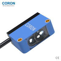 Capteur optique CORON KC avec portée de détection de 10±3 mm pour la détection de marques de couleur, interrupteur lumineux à une seule couleur ou à trois couleurs différentes